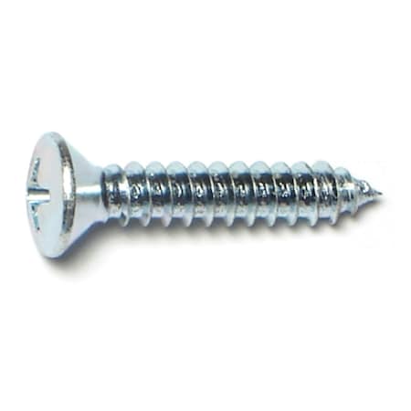 Midwest Fastener Sheet Metal Screw, #10 x 1 in, Zinc Plated Steel Oval Head Phillips Drive, 25 PK 67734